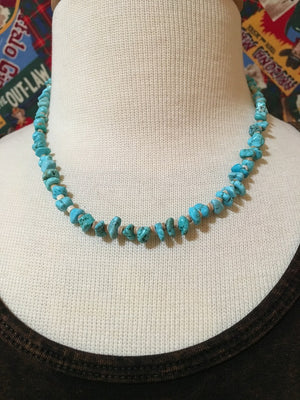 Two Grey Hills Native American Handcrafted Three Strand Set Turquoise and Heishi Beads