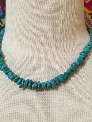 Two Grey Hills Native American Handcrafted Turquoise Set of Two Strands - Strand One
