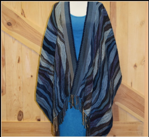 Rhonda Stark Italian Knit Shawl Ocean Wave Front