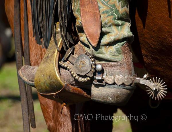 Fine Art Print by CMQ Photography: "Boots and Spurs"