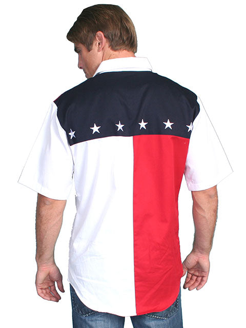 Scully Leather Co. Men's Patriotic Shirt Short Sleeves Front