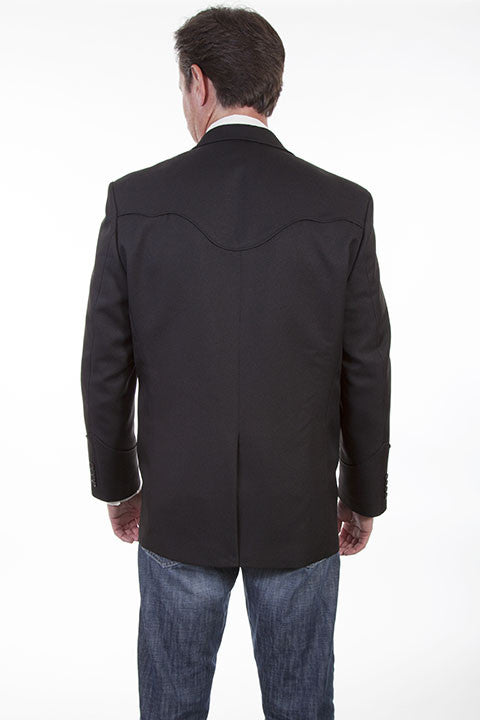 Scully Men's Western Blazer with Black Piping Front View