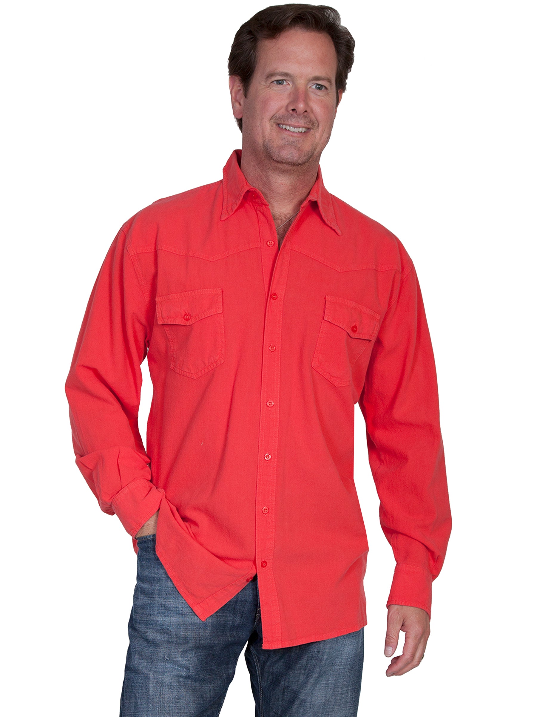 Cantina Collection for Men Cayenne Western Yoke Button Front Shirt 