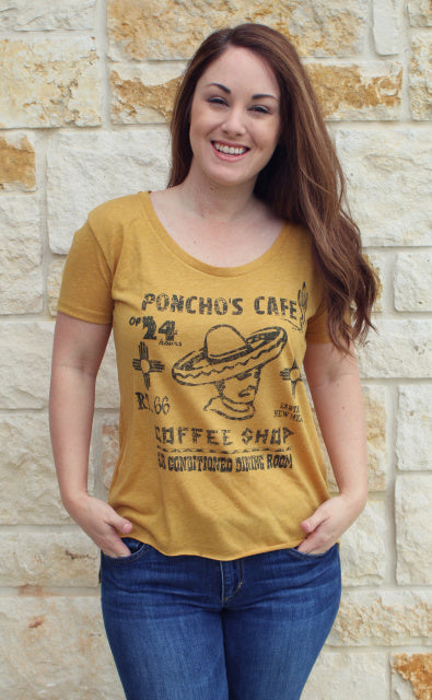 Original Cowgirl Clothing Ladies' T-Shirt Ponchos Coffee Shop