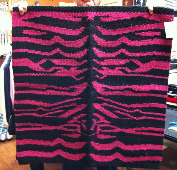Saddle Blanket Zebra Print Pink Black