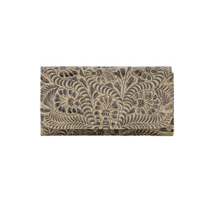 American West Santa Barbara Tri-Fold Wallet Front Sand