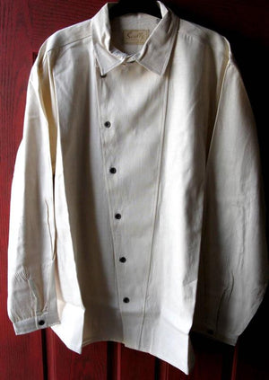 Scully Men's Rangewear Old West Shirt Asymetrical Front Closure Natural Front
