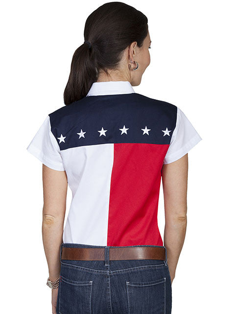 Vintage Inspired Western Shirt Ladies Scully Stars and Stripes S-2XL
