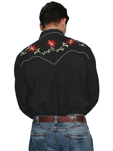 Vintage Inspired Western Shirt: Scully Men's Classic Floral Design
