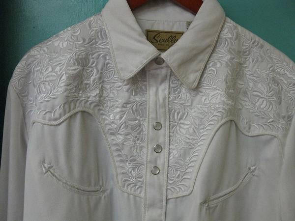 Vintage Inspired Western Shirt Mens Gunfighter White Front S-4XL