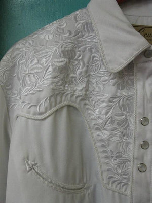 Western Shirt Ladies Scully Gunfighter White Front XS-2XL