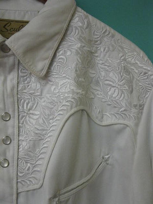 Vintage Inspired Western Shirt Mens Gunfighter White Yoke S-4XL