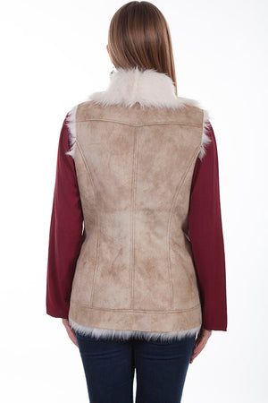 Scully Ladies' Honey Creek Faux Fur Vest Back