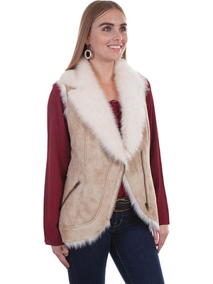 Scully Ladies' Honey Creek Faux Fur Vest Front