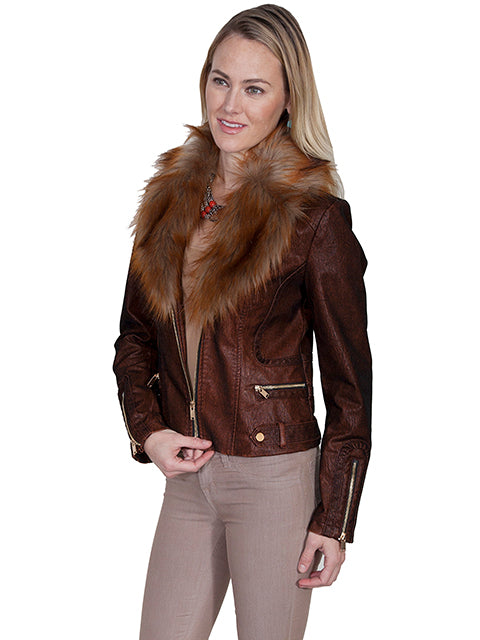 Scully Ladies' Honey Creek Faux Fur Copper Jacket Side