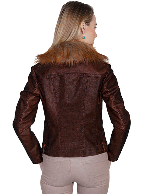 Scully Ladies' Honey Creek Faux Fur Copper Jacket Front