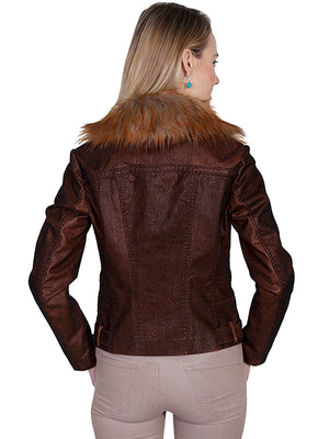 Scully Ladies' Honey Creek Faux Fur Copper Jacket Back