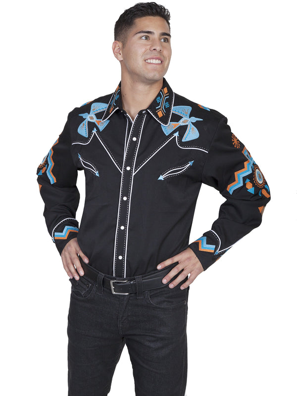 Dry Bones“THUNDERBIRD”Rayon Long Shirts scully_thunderbird_P-734-
