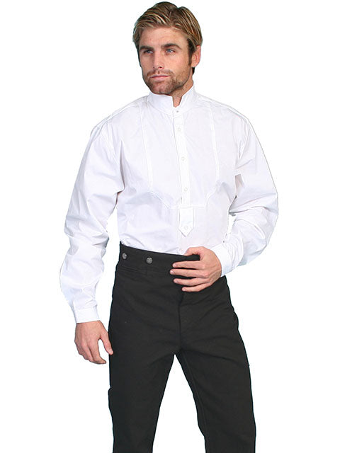 Scully Men's Old West Wahmaker Gambler White Shirt