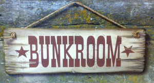 Western Wall Sign Bunkroom