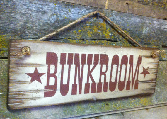 Western Wall Sign Bunkroom Left View