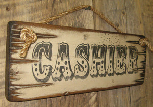 Western Wall Sign Business: Cashier Left Side