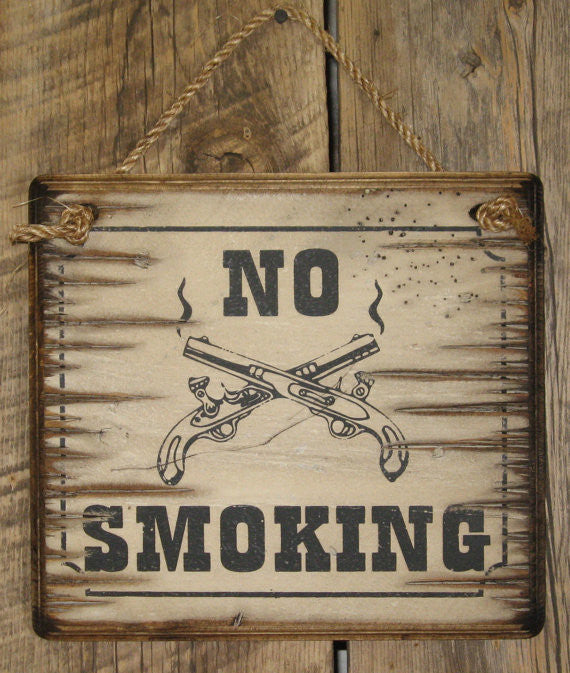 Western Wall Sign Business: No Smoking