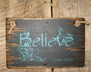 Western Wall Sign Fatih: Believe Black