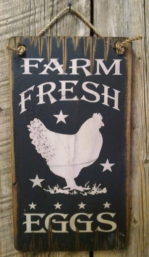 Western Wall Sign Barn: Farm Fresh Eggs
