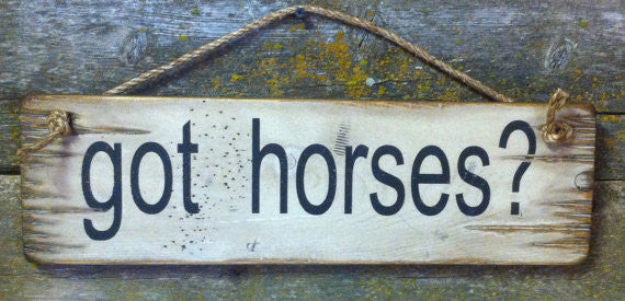 Western Wall Sign Barn: Got Horses?