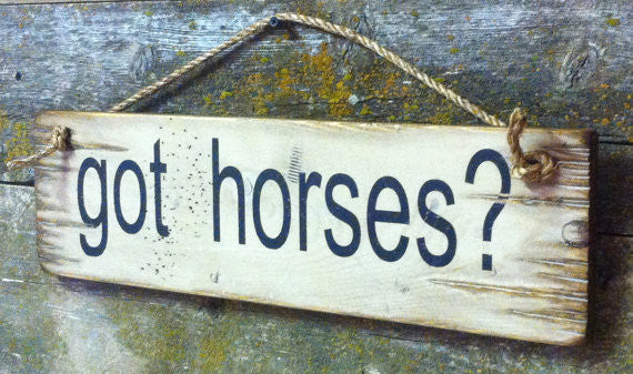 Western Wall Sign Barn: Got Horses? Right Side
