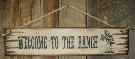 Western Wall Sign Home: Welcome To The Ranch