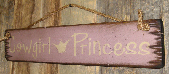 Western Wall Sign Home: Kids Cowgirl Princess Right View