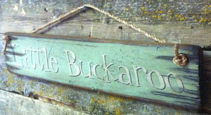 Western Wall Sign Home: Kids Little Buckaroo Right View