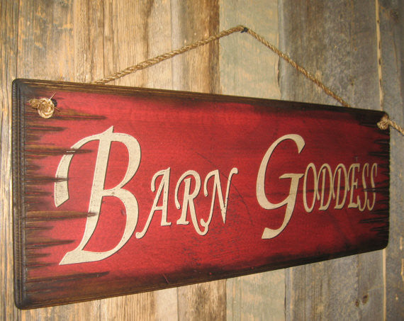 Western Wall Sign: Barn Goddess Left Side