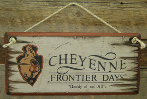 Western Wall Sign Rodeo: Cheyenne Frontier Days White