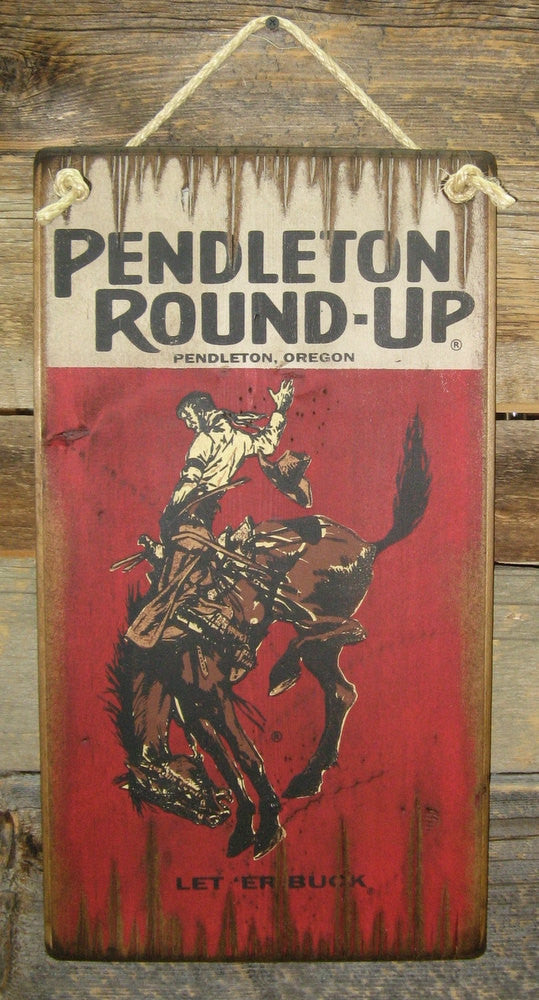 Western Wall Sign Rodeo: Pendleton Round-Up