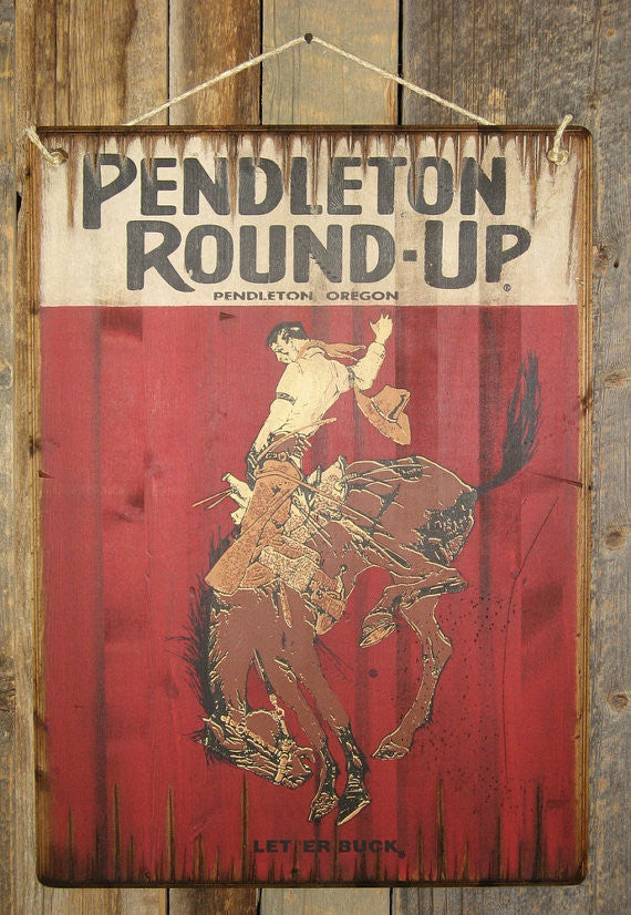 Western Wall Sign Rodeo: Pendleton Round-Up 