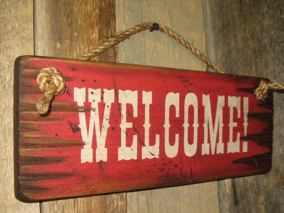 Wall Sign Business: Welcome! Left Side