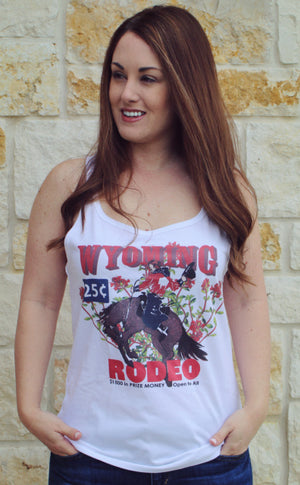 Original Cowgirl Clothing Tank Wyoming Rodeo 