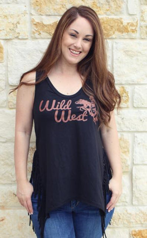 Original Cowgirl Clothing Wild West Tank Black