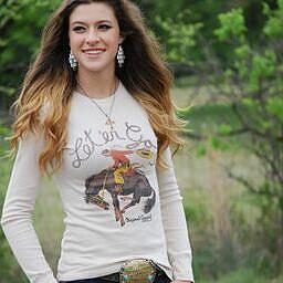 Love like a cowgirl thermal graphic sweatshirt