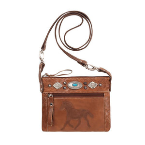 American West Handbag, Trail Rider Collection, Crossbody Horse Design