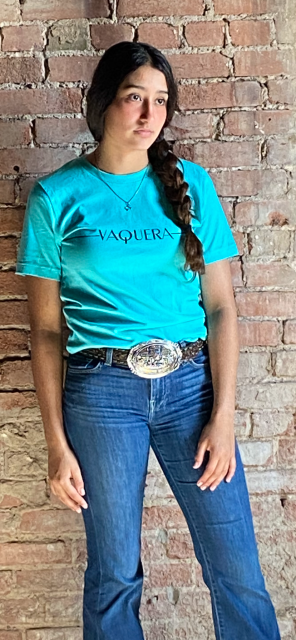 Original Cowgirl Clothing Ladies' T-Shirt Vaquera Turquoise
