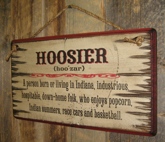 Western Wall Sign Indiana: Hoosier Right View