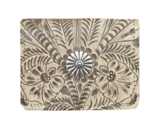 American West Handbag Tri-Fold Wallet with Concho Sand #675882