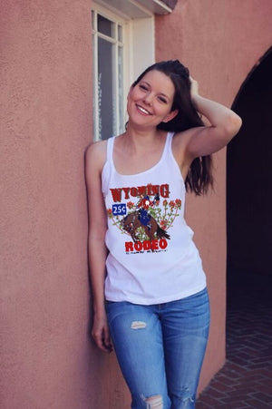 Original Cowgirl Clothing Tank Wyoming Rodeo 