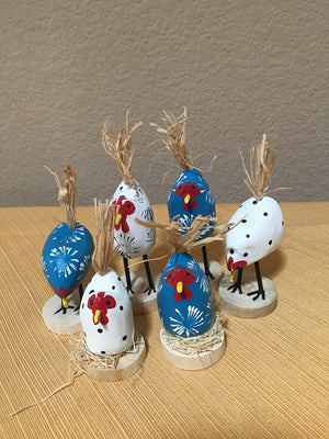 Edith John Hand Carved XSmall Chickens Assorted